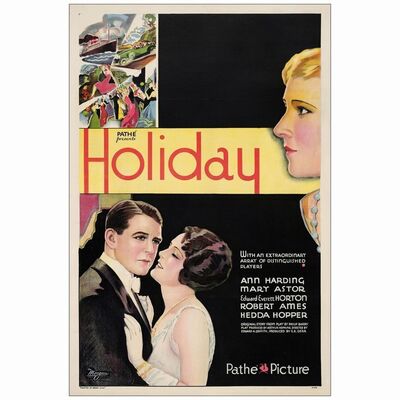 116: HOLIDAY - One-Sheet (27.5" x 41"); Very Fine+ on Linen