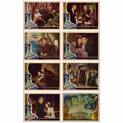 119: HOUSE OF DRACULA - Lobby Card Set (8) (11" x 14"); Fine+