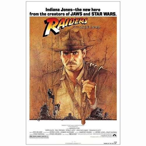 125: INDIANA JONES AND THE RAIDERS OF THE LOST ARK - One-Sheet (27" x 41"); Howard Kazanjian Collection; Very Fine Rolled