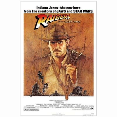 125: INDIANA JONES AND THE RAIDERS OF THE LOST ARK - One-Sheet (27" x 41"); Howard Kazanjian Collection; Very Fine Rolled