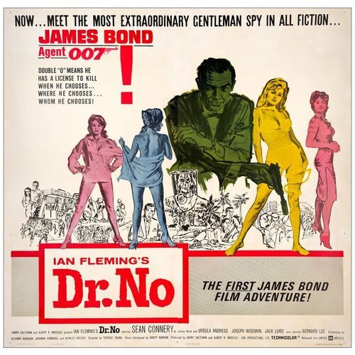 134: JAMES BOND: DR. NO - Six Sheet (79" x 81"); Fine- on Linen