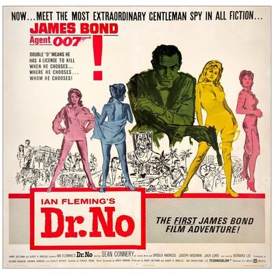 134: JAMES BOND: DR. NO - Six Sheet (79" x 81"); Fine- on Linen