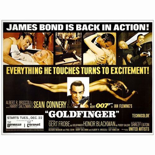 139: JAMES BOND: GOLDFINGER - US Subway (43.5" x 59"); Very Fine- on Linen