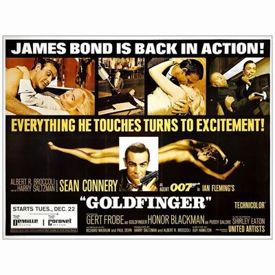 139: JAMES BOND: GOLDFINGER - US Subway (43.5" x 59"); Very Fine- on Linen