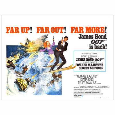 140: JAMES BOND: ON HER MAJESTY'S SECRET SERVICE - British Quad (30" x 40"); Very Fine on Linen