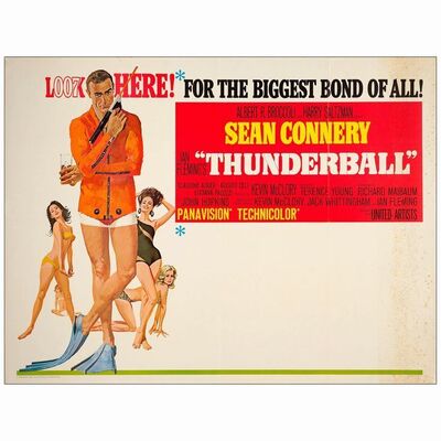 145: JAMES BOND: THUNDERBALL - Subway (59.25" x 45"); Fine- Folded