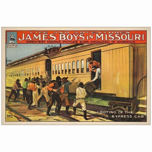 153: THE JAMES BOYS IN MISSOURI - One Sheet (42.5" x 28"); Fine+ on Linen