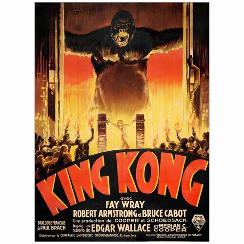 161: KING KONG - French Grande, Full-Bleed (46" x 63"); Style A; Very Fine+ on Linen