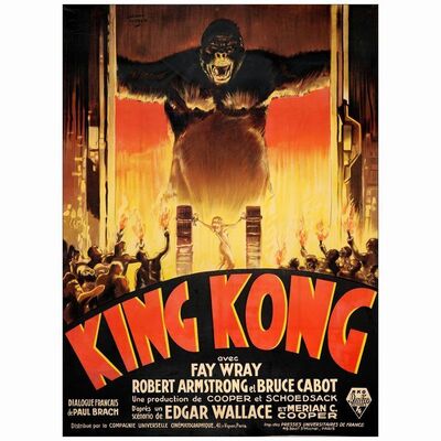 161: KING KONG - French Grande, Full-Bleed (46" x 63"); Style A; Very Fine+ on Linen
