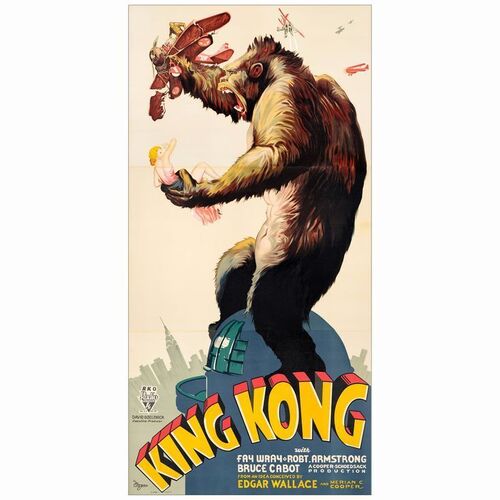 163: KING KONG - Numbered Limited Edition Reproduction Three Sheet. (42" x 82.5"); Style A; Very Fine