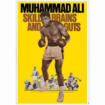 173: LEGENDS OF THE RING: MUHAMMAD ALI-SKILL, BRAINS AND GUTS - 40" x 60"; Very Fine- Rolled