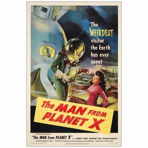 181: THE MAN FROM PLANET X - One-Sheet (27" x 41"); Fine+ on Linen