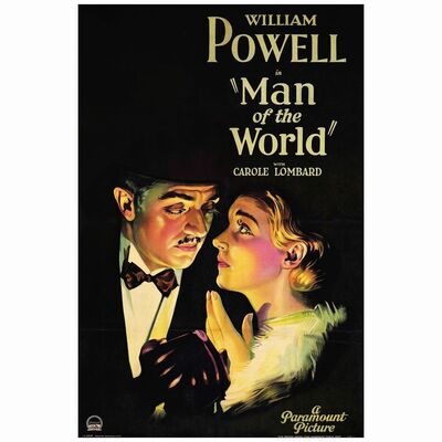 182: MAN OF THE WORLD - Full Bleed One-Sheet, (26.25" x 40"); Fine+ on Linen