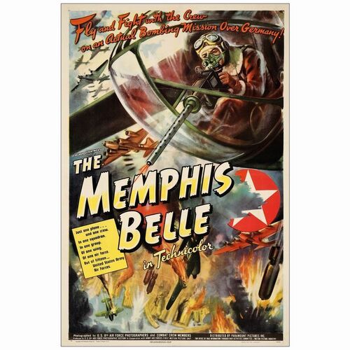 189: THE MEMPHIS BELLE - One-Sheet (27.25" x 41"); Very Fine- on Linen