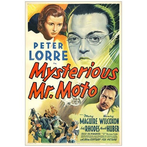 195: MYSTERIOUS MR. MOTO - One-Sheet (27" x 41"); Stone Litho; Very Fine- on Linen