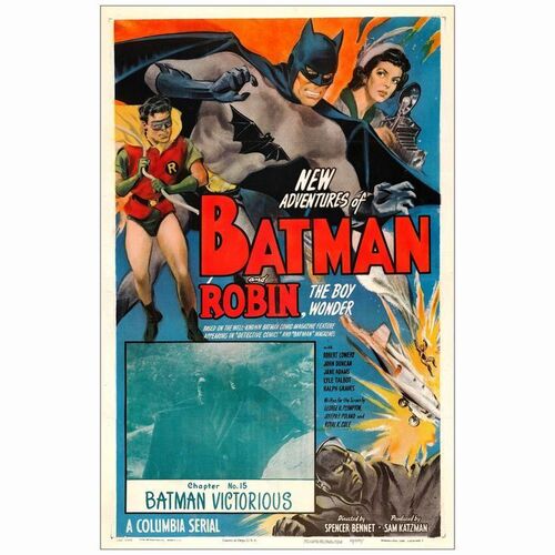 196: THE NEW ADVENTURES OF BATMAN AND ROBIN - One Sheet (27" X 41"); Very Fine- on Linen
