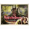 198: NIGHT OF THE DEMON - British Quad (30" x 40"); AKA Curse of the Demon; Very Fine+ on Linen