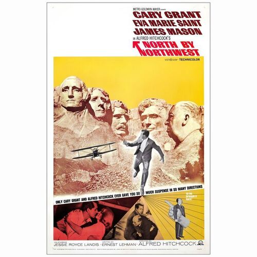 202: NORTH BY NORTHWEST - One Sheet (27" X 41"); Fine+ on Linen