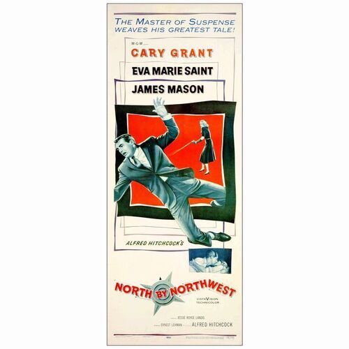 203: NORTH BY NORTHWEST - Insert (14.25" X 36"); Tim Matheson Collection; Fine+ on Linen