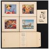 212: PINOCCHIO - World Premiere Dye Transfer Prints (4) & Program & Folder (15" x 13" & 9" x 12" & 15.5" x 13.5"); Courvoisier Style; Very Fine+