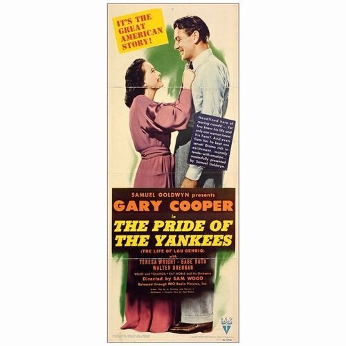 216: THE PRIDE OF THE YANKEES - Insert (14" x 36"); Very Fine- Folded