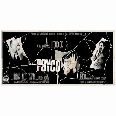222: PSYCHO - Italian Six Panel/Billboard (78" x 163"); Very Fine- Folded