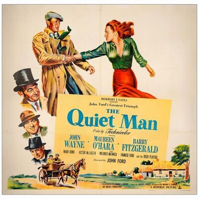 224: THE QUIET MAN - Six Sheet (81" x 81"); Very Fine- on Linen