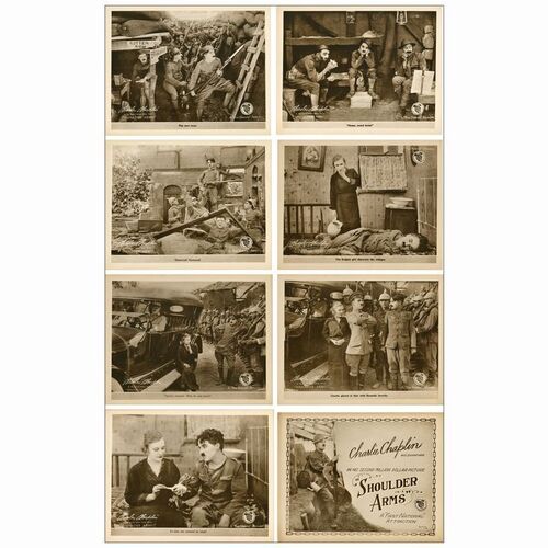 251: SHOULDER ARMS - Lobby Card Set (8) (11" x 14"); Very Fine+