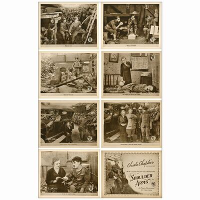 251: SHOULDER ARMS - Lobby Card Set (8) (11" x 14"); Very Fine+