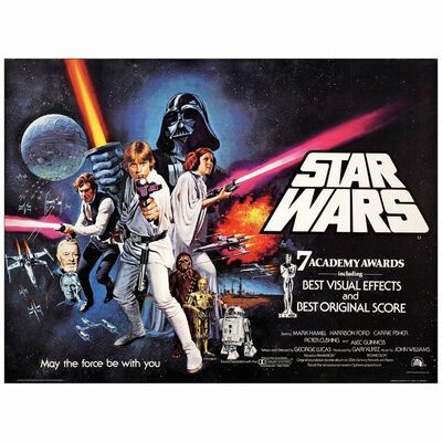 268: STAR WARS: A NEW HOPE - British Quad (30" x 40"); Academy Awards Style C; Very Fine Rolled, Full-Bleed