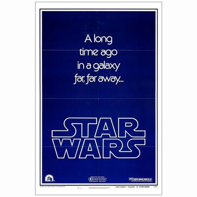 269: STAR WARS: A NEW HOPE - One-Sheet (27" x 41"); Style B, Teaser; Very Fine+ Folded