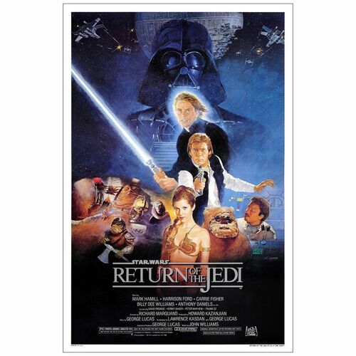 273: STAR WARS: RETURN OF THE JEDI - One-Sheet (27.25" x 41") Autographed by Kazuhiko Sano (Beckett COA.).; Style B; Near Mint Rolled