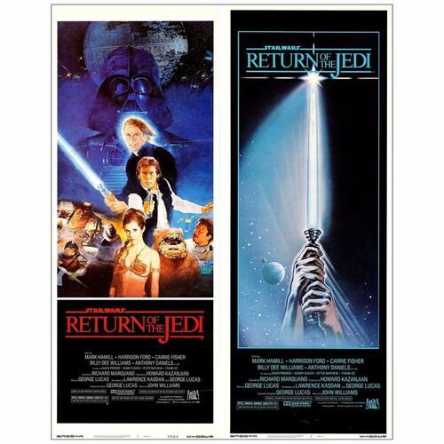 276: STAR WARS: RETURN OF THE JEDI - Inserts (2) (14" x 36"); Style A & B, From the Collection of Steven Benge; Very Fine+ Rolled