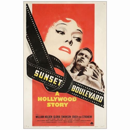 290: SUNSET BOULEVARD - One-Sheet (27" x 41"); Style A; Fine+ on Linen