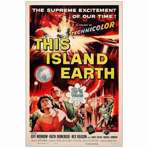 301: THIS ISLAND EARTH - One-Sheet (27.5" x 41"); Very Fine on Linen