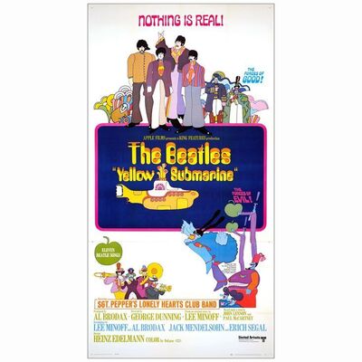 321: YELLOW SUBMARINE - Three Sheet (41" x 79"); Very Fine- on Linen