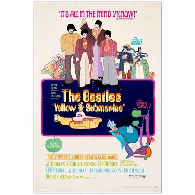 322: YELLOW SUBMARINE - One-Sheet (27" x 41"); Very Fine- on Linen