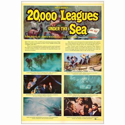 330: 20,000 LEAGUES UNDER THE SEA - One-Sheet (27" x 41"); Style B; Very Fine on Linen