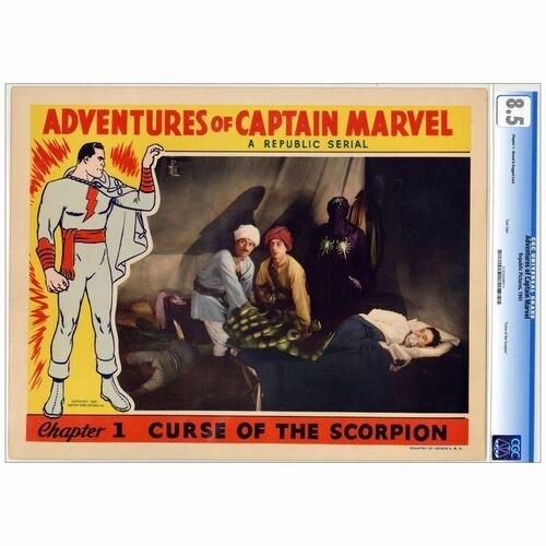 332: ADVENTURES OF CAPTAIN MARVEL - CGC Graded Lobby Card (11" x 14"); Very Fine+