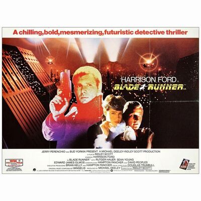 351: BLADE RUNNER - British Quad (29.5" x 39.5"); Very Fine- Folded