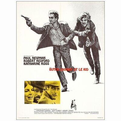 361: BUTCH CASSIDY AND THE SUNDANCE KID - French Moyenne (23" x 30.75"); Very Fine Folded