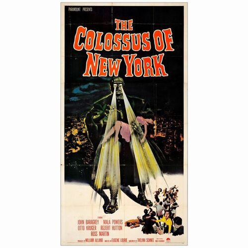 369: THE COLOSSUS OF NEW YORK - Three Sheet (41" x 78"); Fine- Folded