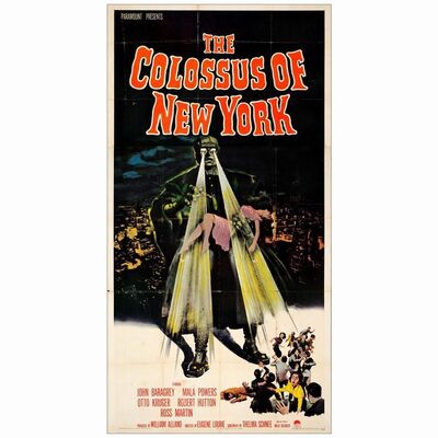 369: THE COLOSSUS OF NEW YORK - Three Sheet (41" x 78"); Fine- Folded