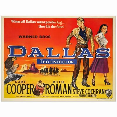 382: DALLAS - British Quad (30" x 40"); Fine on Linen