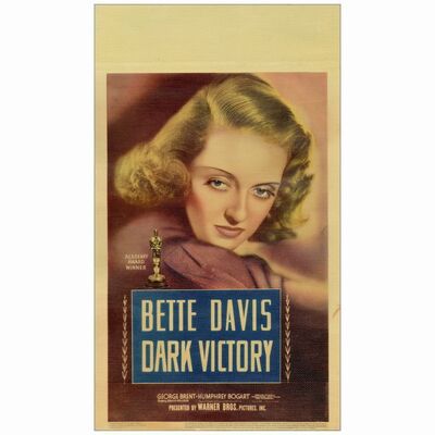 385: DARK VICTORY - MIdget Window Card (8" x 14"); Fine+