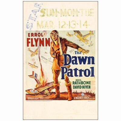 387: THE DAWN PATROL - Window Card (14" x 22"); Very Fine- Rolled