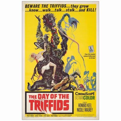 389: DAY OF THE TRIFFIDS - One-Sheet (27" x 41.5"); Very Fine on Linen