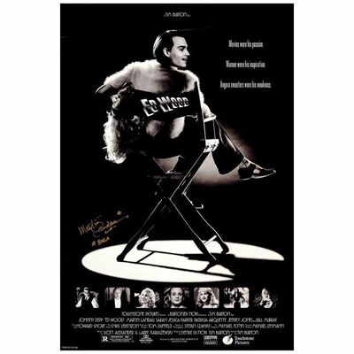 409: ED WOOD - One-Sheet, DS (27" x 40") Autographed by Martin Landau (Beckett COA.).; Near Mint Rolled