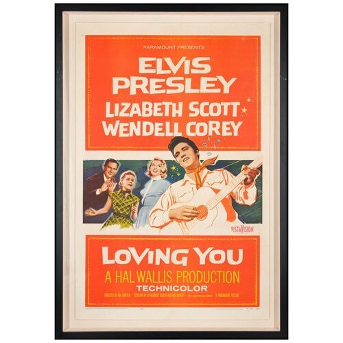 413: LOVING YOU - One-Sheet (27" x 41") Framed; From the Collection of Bass Guitarist, Jason Newsted; Very Fine-