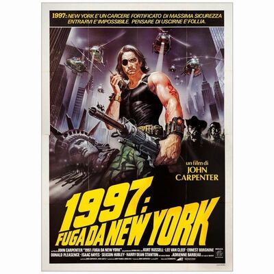 418: ESCAPE FROM NEW YORK - Italian 4-Fogli (55" x 78"); Very Fine Folded